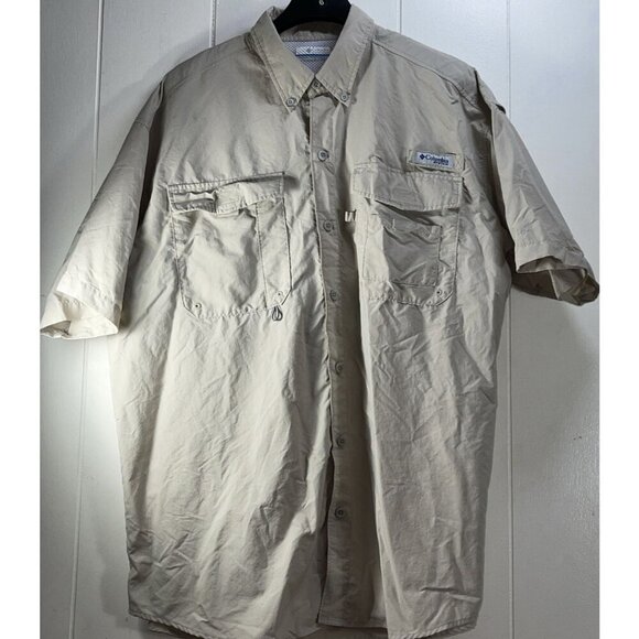 Columbia PFG Mens Large Shirt Short Sleeve Fishing - Picture 1 of 16